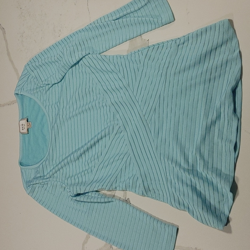 Eci NY long sleeve peplum top